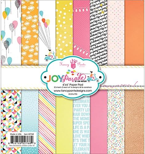 Fancy Pants Designs Single-Sided Paper Pad 6"X6" 32/Pkg -Joy Parade, 16