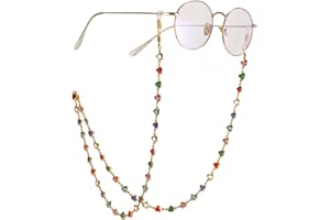TEAMER Fashion Colorful Heart Eyeglass Chain Sunglass Strap Eyeglass Holder Butterfly Beaded Reading Glass Strap for Women