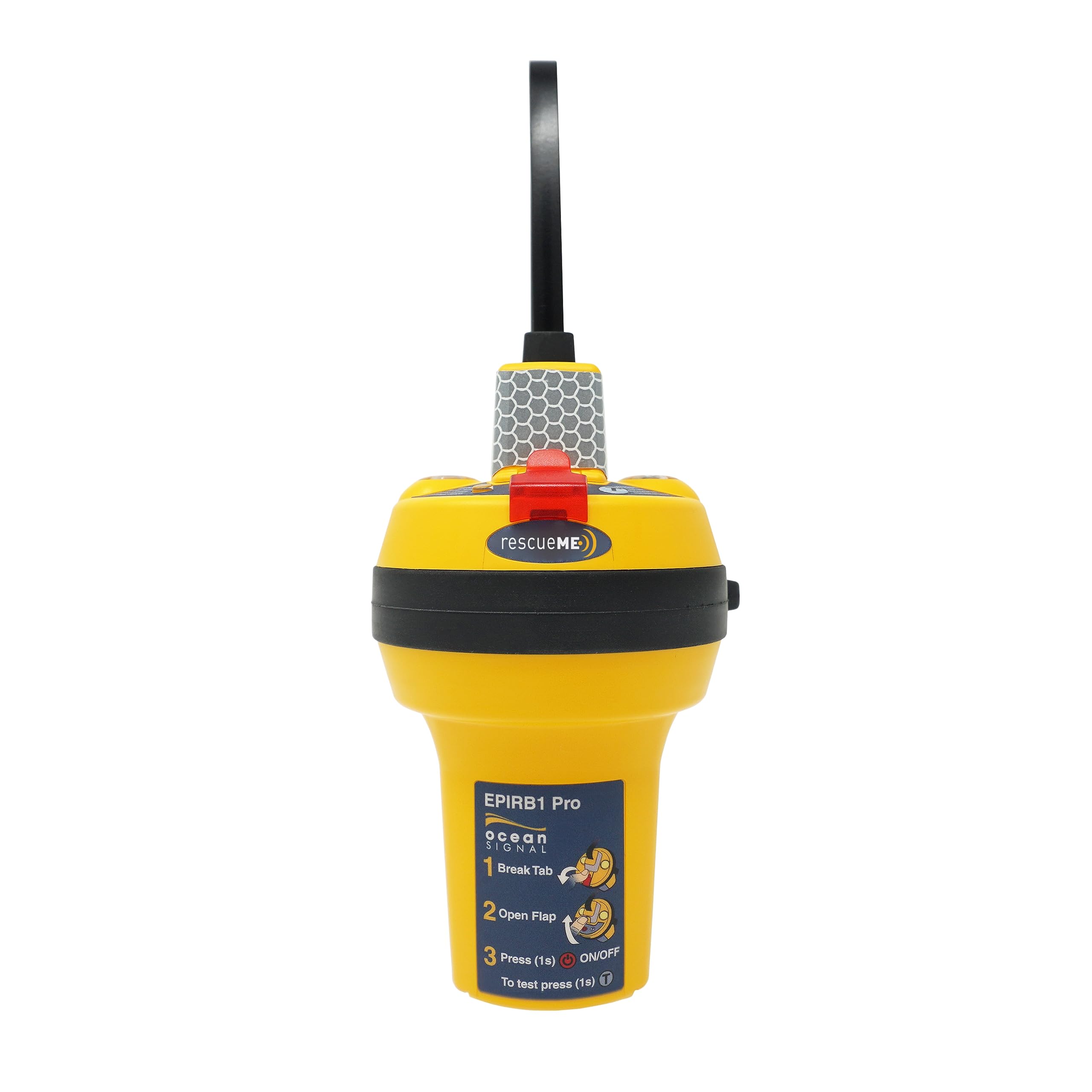 RescueME EPIRB1 - Smallest EPIRB for Boating with Retractable Antenna, Automatic Quick Release Bracket, and 48+ Hour Operational Life
