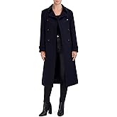 Cole Haan Women's Flared Trench Slick Wool Coat