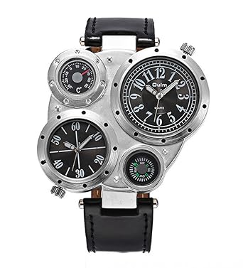 Mens Watch- Outdoor,Business,Quartz Watch,Durable-Black Band with Black Surface