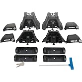 Rhino-Rack Set of 4 Legs, Works with Vortex Bars &amp; Pad &amp; Clamp Kit, Made with Glass Infused Nylon, Locking Security Covers (RLKVA)