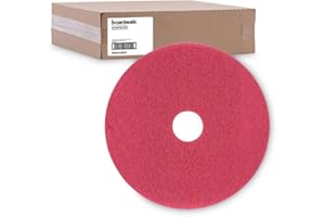 Boardwalk BWK4018RED 18 in. Buffing Floor Pads - Red (5/Carton)