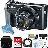Canon PowerShot G7 X Mark II Zoom Digital Camera w/64GB Accessory Bundle includes Camera, Bag, 64GB SDXC Memory Card, HDMI Cable, Card Wallet + Reader, DigitalAndMore Cleaning Kit (Cyber Monday Deal)