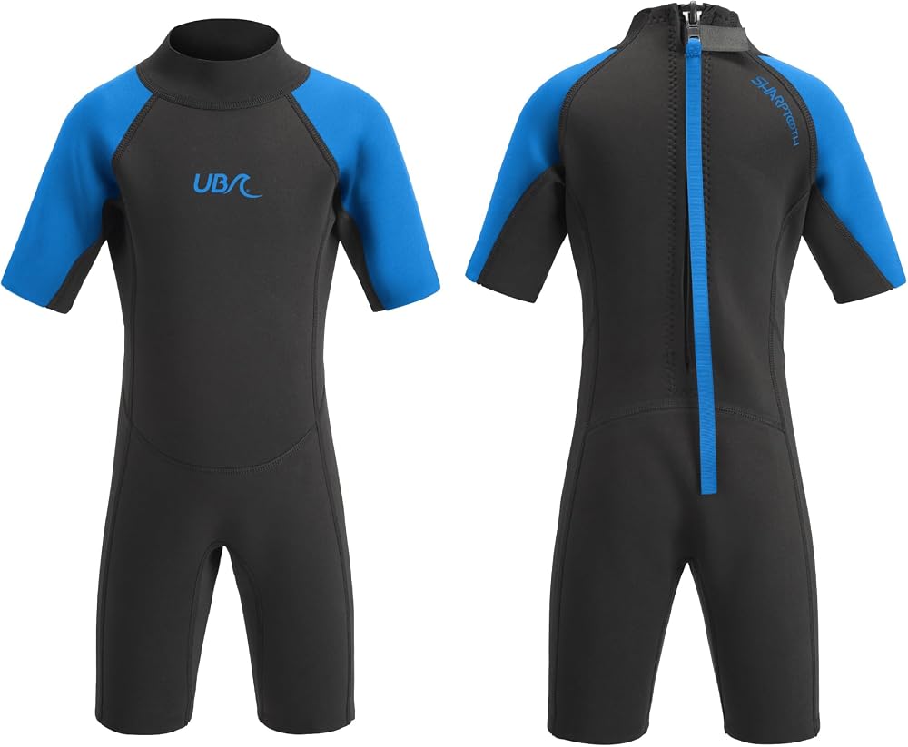 Urban Beach Sharptooth Shorty Wetsuit Blue M 2MM Unisex Youth Kids