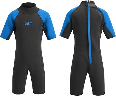 Urban Beach Sharptooth Shorty Wetsuit Blue M 2MM Unisex Youth Kids