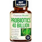 Probiotics for Women &amp; Men, 40 Billion CFU Prebiotics for Gut Health 60 Ct | MAKTREK&reg; Bi-Pass Technology with 4 Probiotic Strains &amp; Prebiotics for Digestive Health &amp; Immune Support - Fridge-Free Formula