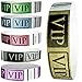 Goldistock Wristbands Deluxe VIP Metallic 600 Ct. Variety Pack - ¾” Arm Bands – 50 Each: Gold, Silver, Blue, Green, Red, & Purple Paper-Like Party Armbands - Wrist Bands for Superior Events