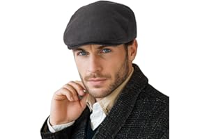 LADYBRO Classic Solid Flat Cap Newsboy Hats for Men Cabbie Driving Scally Adjustable