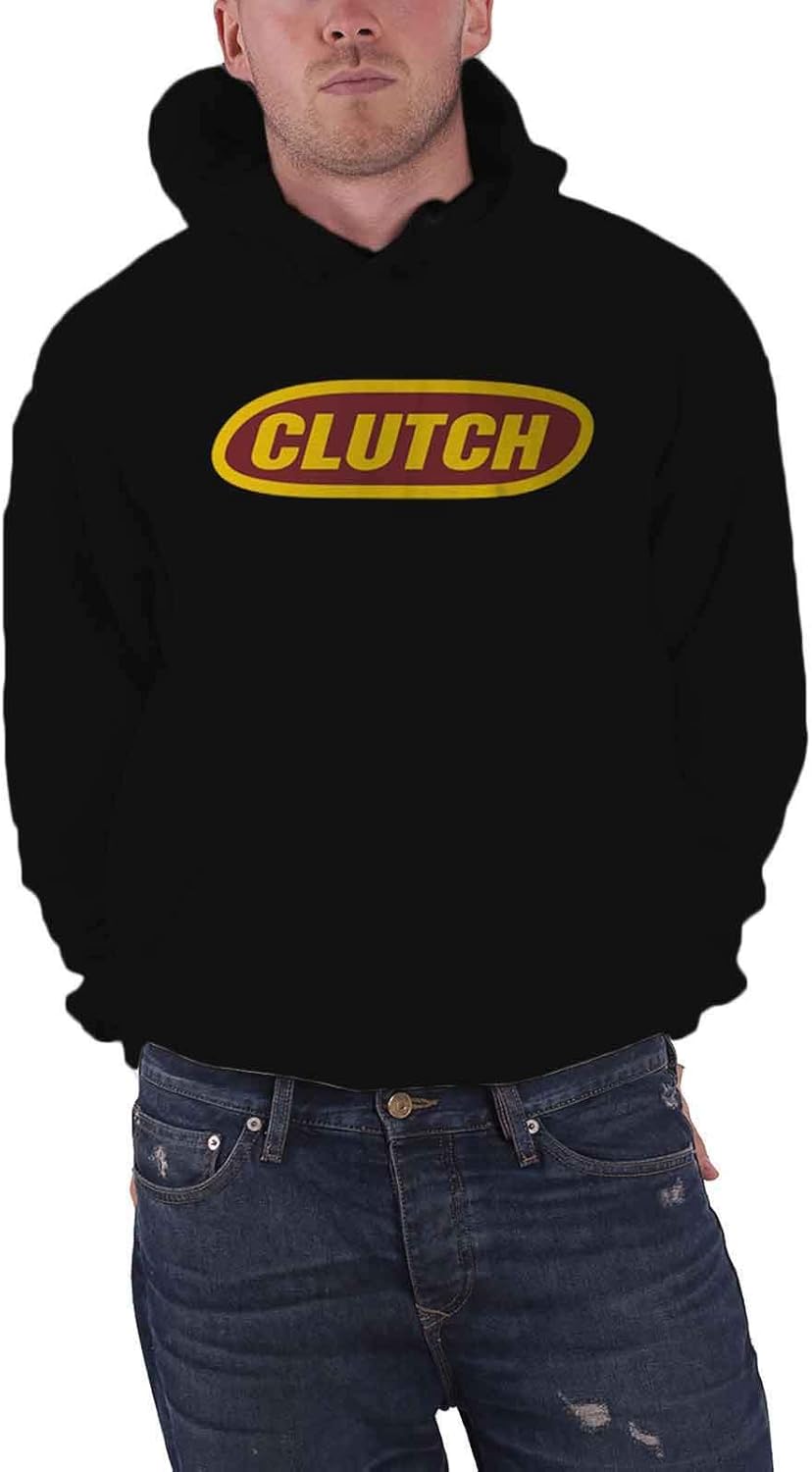 Clutch Hoodie Classic Band Logo Official Mens Black Pullover Amazon