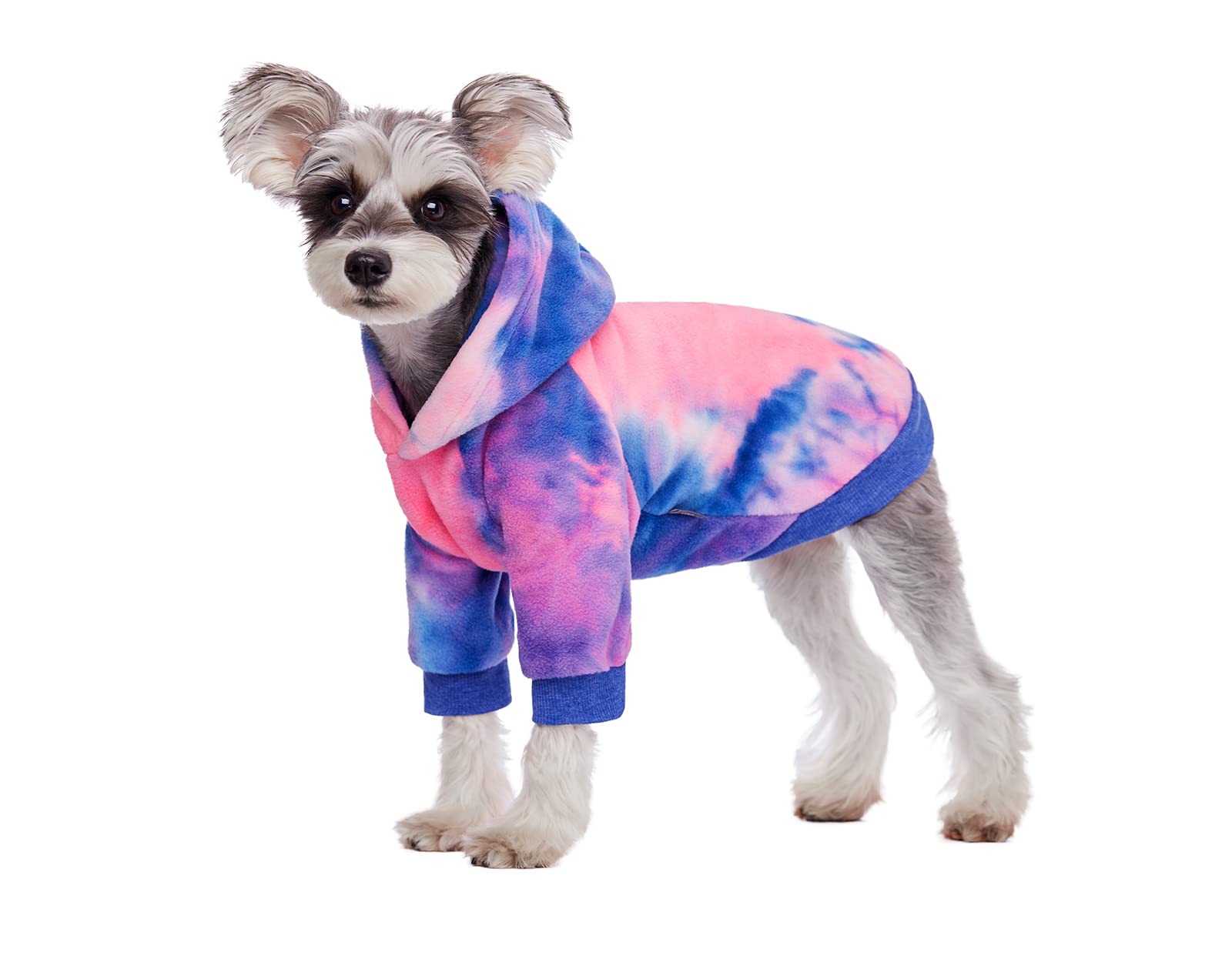 BT Bear Dog Hoodies, Tie-dyed Fashions Dogs Fleece Hoodies Pet Sweatshirt Coat Dog Warm Clothes Outfits for Cats Small Dogs (M,Pink)