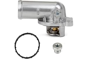 MITZONE Upgrade Aluminum Thermostat Housing Assembly Compatible with 2011-2021 Jeep Dodge RAM Chrysler 3.6L 3.2L V6 Vehicles - 200 Town & Country Avenger Grand Caravan Cherokee