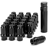 Dynofit 12mmx1.5 ET(Extended) 6 Spline Lug Nuts Compatible with Toyota Tacoma 4Runner, for 6 Lugs Aftermarket Wheels, 24pc M12x1.5 Closed End with 7.6mm Shank, Special Lug Nuts for Wheel Spacers