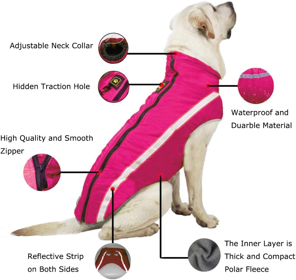 FEimaX Dog Coat Waterproof Windproof Pet Warm Jacket Outdoor - Image 4