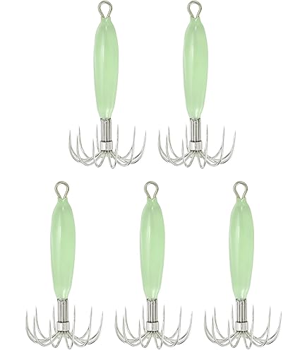 Squid Jig 4pcs Super Glow In The Dark Jigs East Coast West - Foto 2