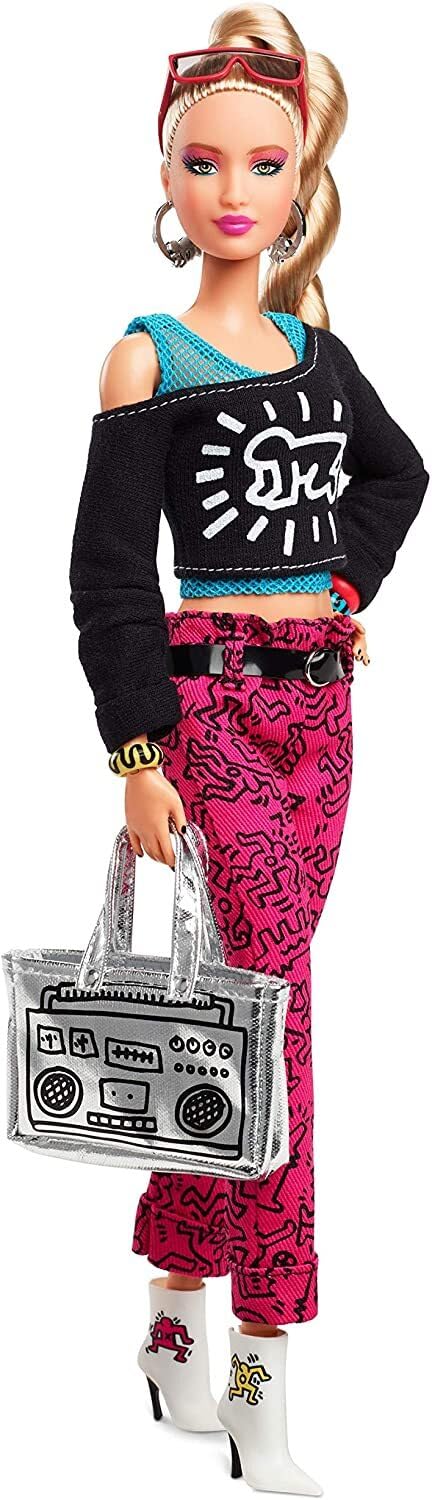 Barbie Collector Keith Haring Doll with Blonde Hair and Accessories,Multicolour