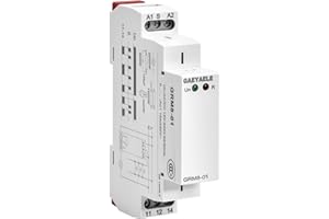 GAEYAELE Memory Relay Latching Relay Impulse Relay Electronic 1SPDT 16A Din Rail(GRM8-01,AC/DC12V~240V)