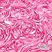 Pink Satin Rosette Fabric by the Yard - 1 Yard by Stylishfabric