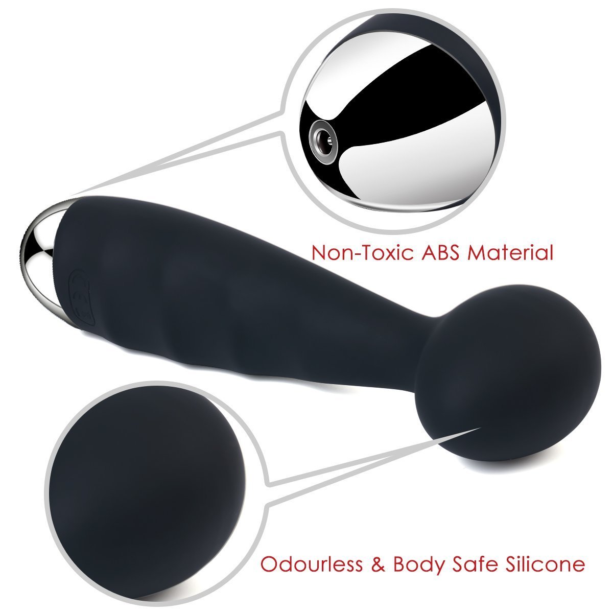 Ridmii Roxy Powerful Wand Massager Wireless Waterproof Rechargeable Personal Body Massager Handheld with Multi-speed Vibrations