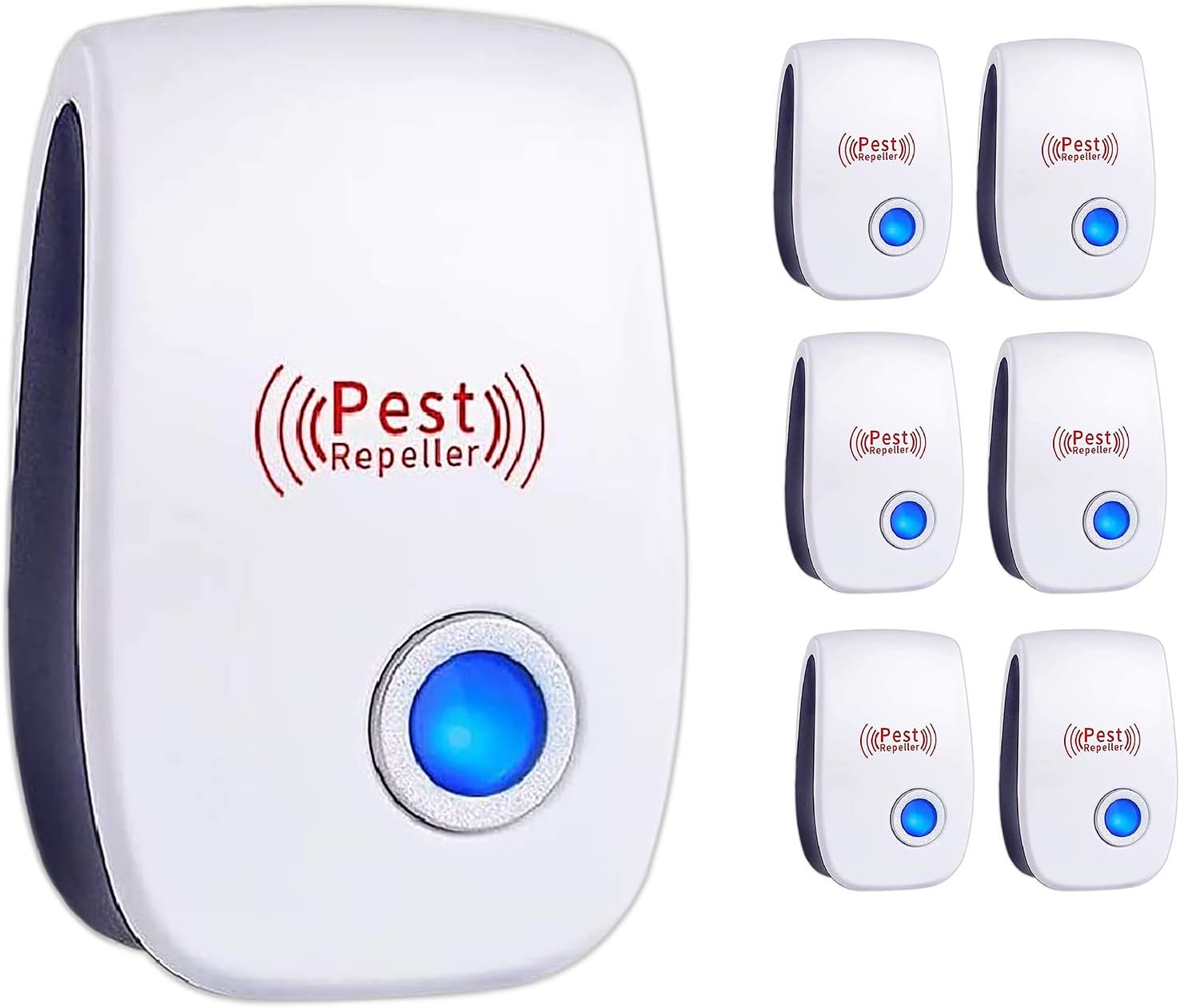 GoldTech Ultrasonic Pest Repeller 6 Pack 2020 Upgraded 100% Safe Electronic Pest Control Ultrasonic Repellent Indoor Plug-in Repellent for Bed Mosquitos, Mice, Cockroach, Spider, Ant, Bug and Insect: Health & Personal Care