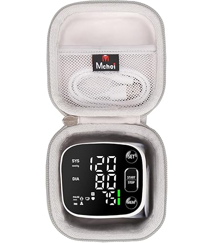 DOUBLE LOVE Wrist Blood Pressure Monitor - Adjustable Cuff (5” To 7.7”), Large LCD Display, Voice Guide, 99x2 Memory Storage, Portable & Easy To Use