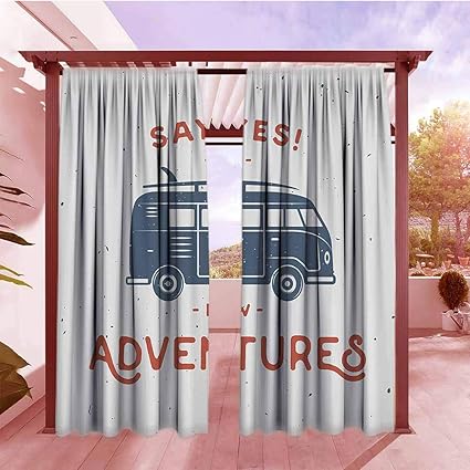 Amazon Com Indoor Outdoor Print Window Curtain Vintage Decor New