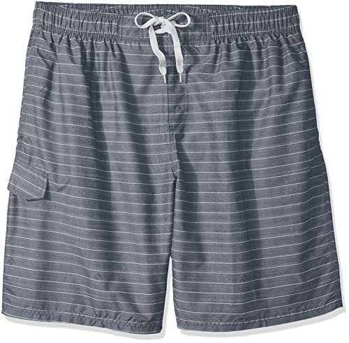 Kanu Surf Men's Echelon Swim Trunks (Regular & Extended Sizes), Line Up Charcoal, 5X