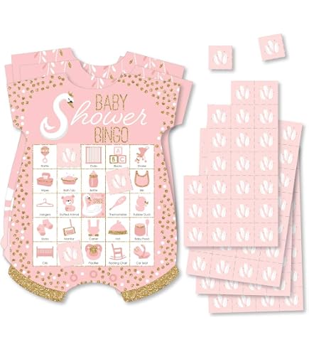 Princess Swan Scratch Off Game Cards - 30 Pack For Baby Showers & Birthdays