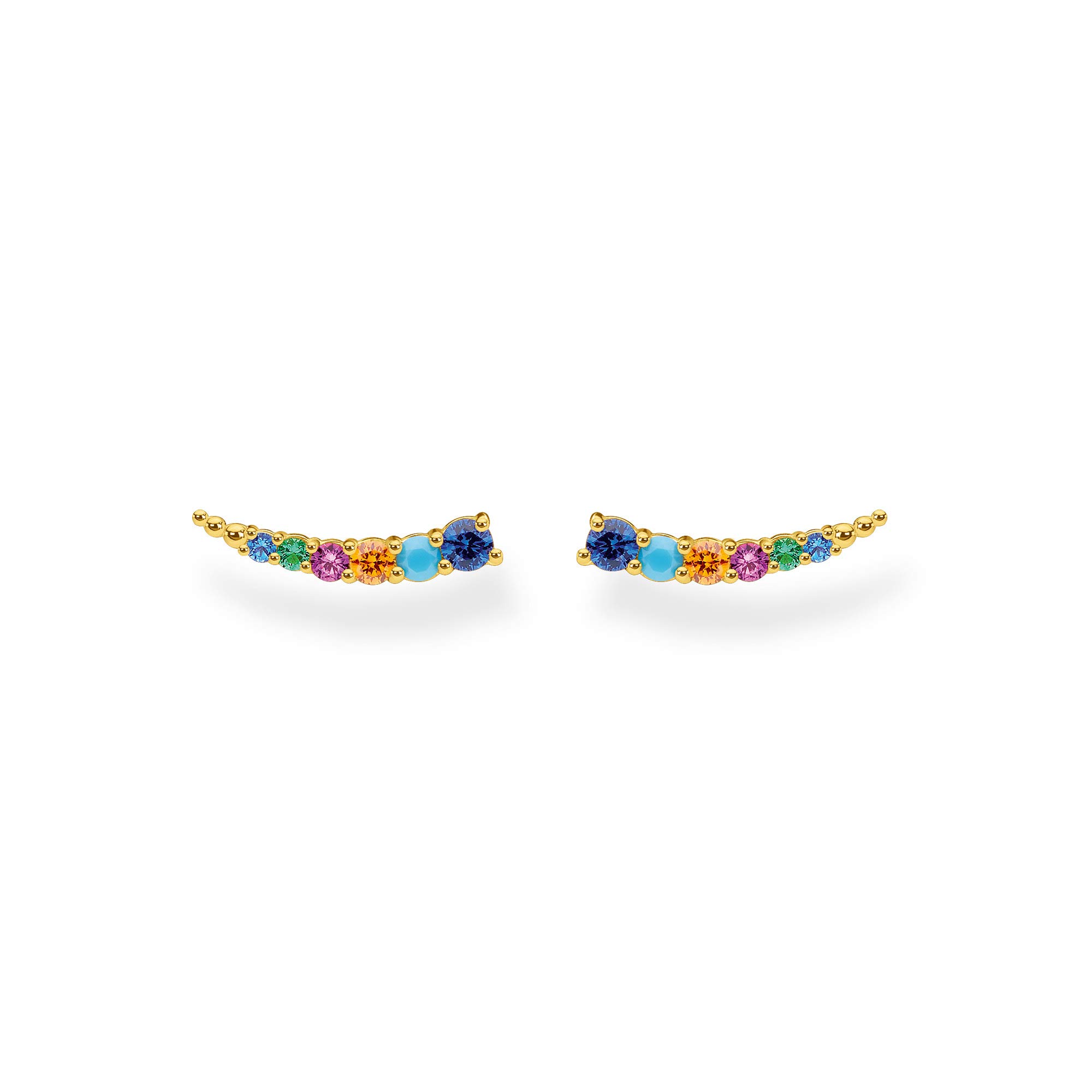 Thomas Sabo Earrings Ear climber colored stones gold-plated silver H2158-488-7
