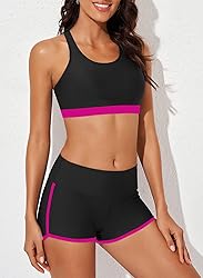 Aleumdr 3 Piece Athletic Bathing Suits Womens