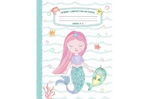 Primary Composition Notebook Grades K-2: Draw and Write Story Journal, Dotted Midline and Half Page Picture Space | Early Childhood Preschool Kindergarten to 2nd Grade Creative Writing