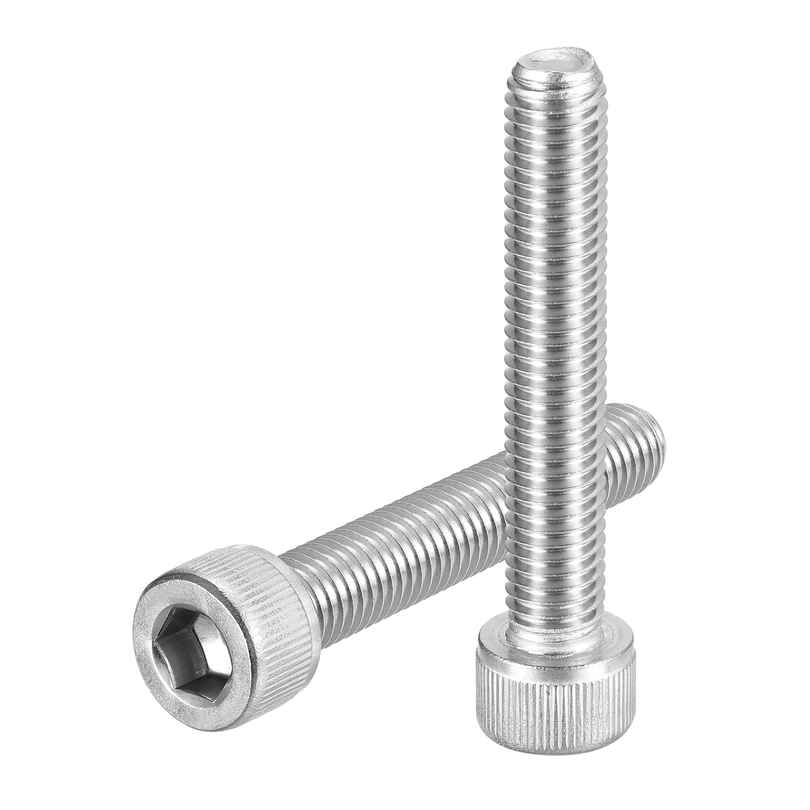 uxcell Hex Socket Bolts (M10-1.5x60), 304 Stainless Steel Hex Socket Drive Screw, Silver Tone, 6 Pcs — image 1