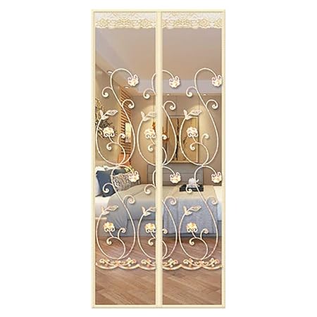 Magnet Fliegengitter TüR BalkontüR,Magnet Insektenschutz Halten Insekten DraußEn, Lassen Frische Luft Herein,Beige,100x220cm(
