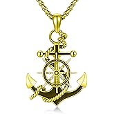 Brisskaari Sterling Silver Nautical Anchor Necklace for Men & Women - Inspirational Jewelry Christmas Gifts for Travelers, Graduates & Sailors