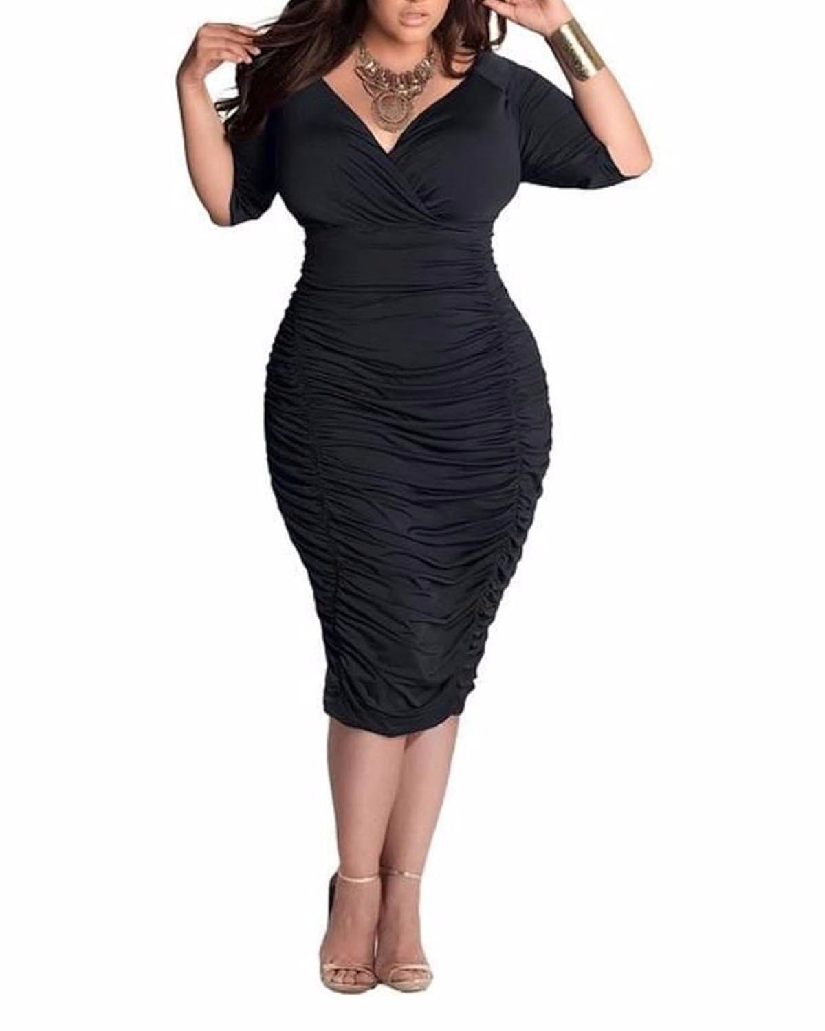 Black Sleeveless Peplum Jersey Midi Dress plus size 16,18,20,22,24,26