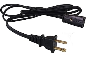 NIFER Replacement 2pin Power Cord for Nesco 6Qt Roaster Oven Model 4116-14 (2pin 6ft) 4116-15