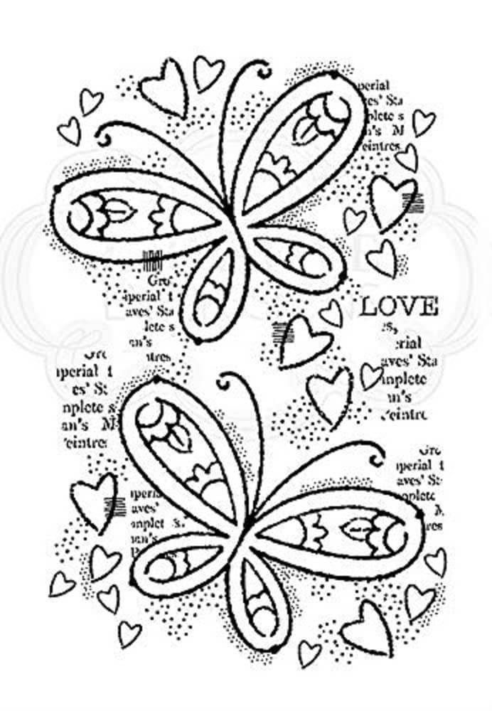 Woodware Francoise Collection-Clear Stamp-Butterfly Confetti, A6, Transparent, FRS853