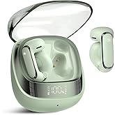 Clip On Ear buds, Open Ear Headphones, Bluetooth 5.4 HiFi Stereo Clip Earbuds, 42H, LED Display Wireless EarBuds, Comfortable Lightweight, IP7 Waterproof Earphones, Earbud for Workout Running, Green