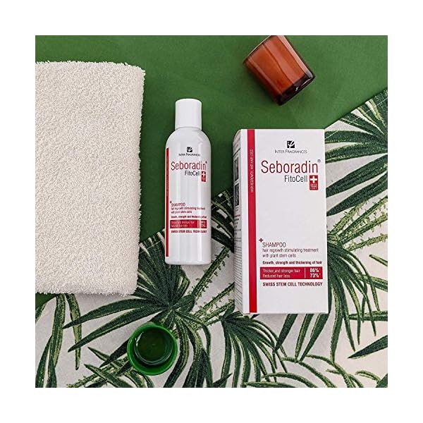 Seboradin-Hair-Loss-and-regrowth-Fitocell-Shampoo-with-Swiss-Technology-Stem-Cells-Phytocelltec-Malus-Domestica-and-Biotin-for-Men-and-Women-200-ml SEBORADIN FITO CELL Hair Shampoo for Stronger Hair 200 ml | Hair Loss and Regrowth | Swiss Technology Stem Cells…