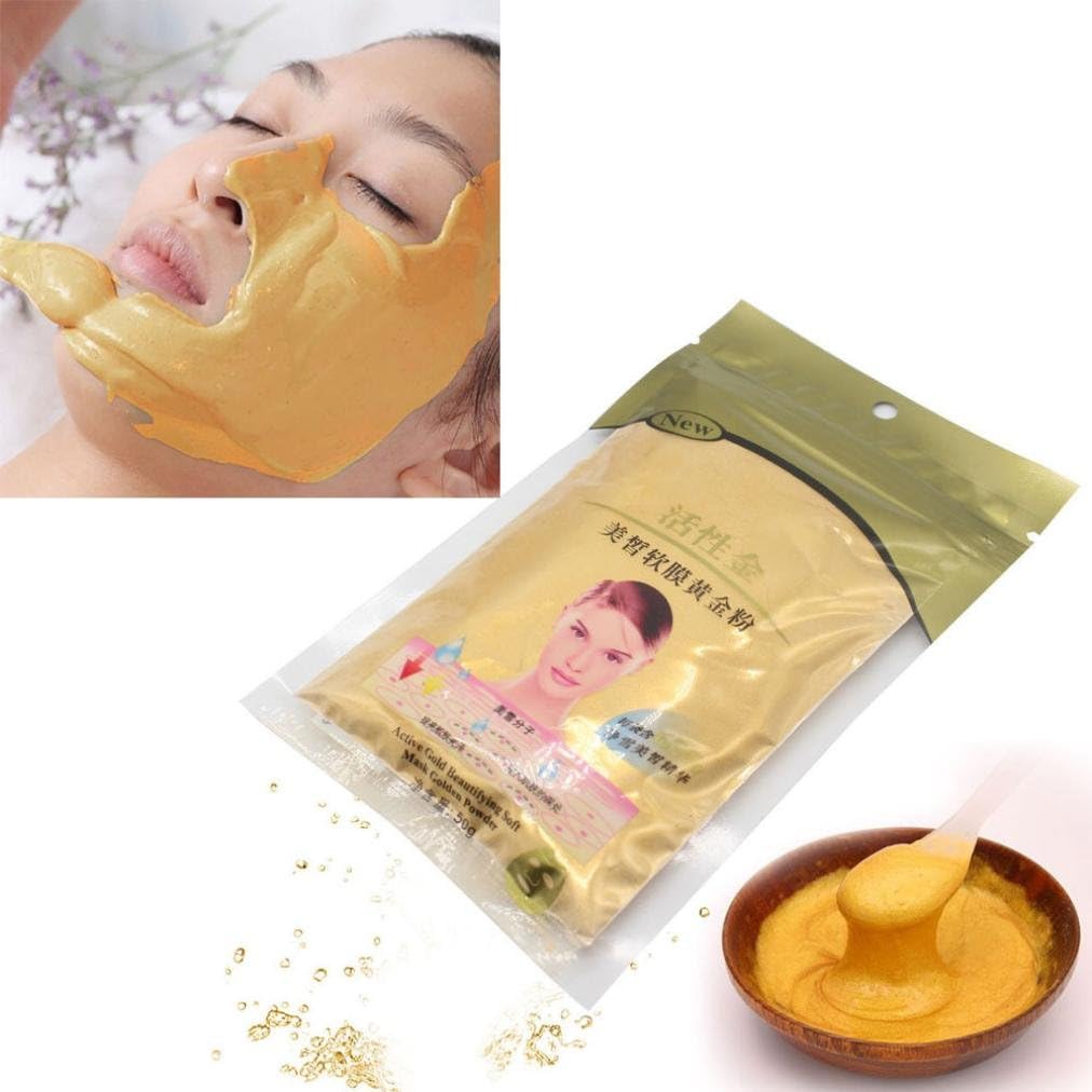 New 2007 products 24K Gold Active Face Mask Brightening Powder Luxury Spa Anti Aging Treatment, 50 g