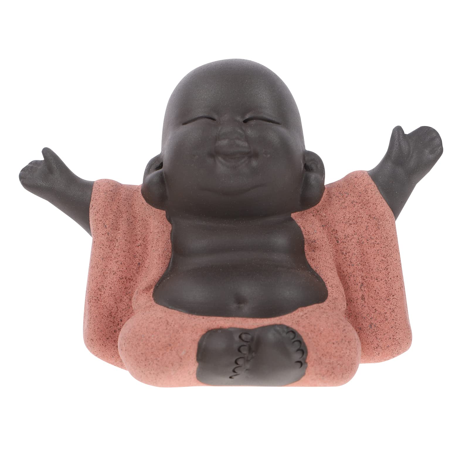 Healifty Creative Buddha Statues Ceramic Small Cute Buddha Statue M?nch Figure Creative Baby Craft Dolls Ornaments Gift Chinese Delicate Ceramic Arts and Crafts