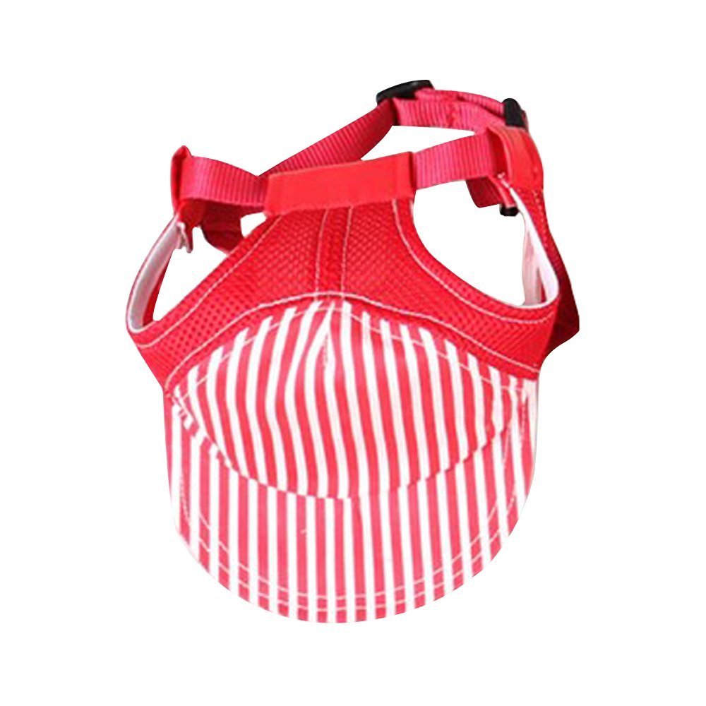 Fashionable Pet Dog Baseball Cap Outdoor Travel Hat - Summer Sun Protection Cap for Small Medium Large Dog (Large, Red)