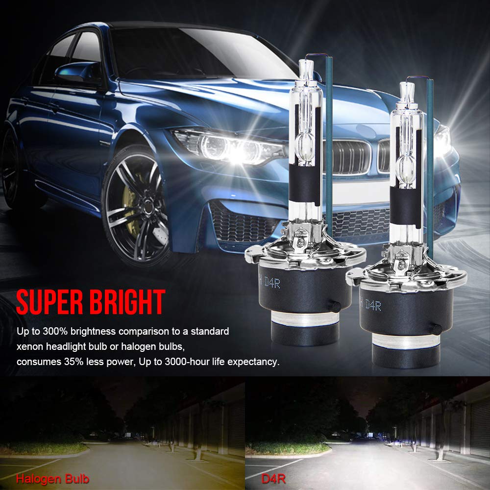 D1S Headlight Bulbs Xenon White HID Replacement Bulb 12V 5500K 55W 2PC