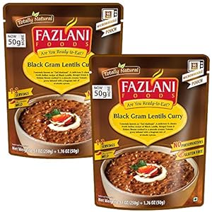 FAZLANI FOODS Ready To Eat Dal Makhani (Black Gram Lentils Curry), Pure Veg – Pack Of 2 (300 Gm Each)
