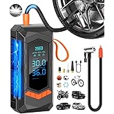 Tire Inflator Portable Air Compressor,160 PSI & 25000mAh Cordless Air Pump for Car Tires with Digital Pressure Gauge&Auto Shut-Off, Tire Pump Portable Tire Inflator for Car, Motorcycle, Bicycle, Ball