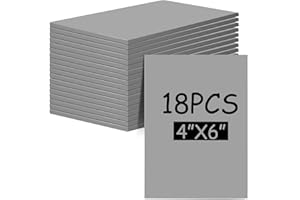 MotiMind 18 Pcs Linoleum Blocks 4 x 6 Inch for Printmaking Rubber Carving Block Soft Gray Linocut Block for DIY Crafting Projects Scrapbook Painting Stamp Maker