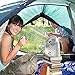 F14 5000mAh 7-Inch Battery Operated Fan Rechargeable, Strong Airflow with 3 Speeds, Quiet Operation, Portable USB Desk Fans with 5-17 Running Hours, Side Light for Camping Travel Home Office Outdoor
