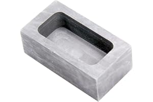 JIUDANI Graphite Ingot Mold, High Purity Refining Graphite, Melting Casting Mould for Gold Silver Aluminum Copper Brass Zinc Plumbum and Alloy Metals (3.35x1.77x1.18inch/665gGold)