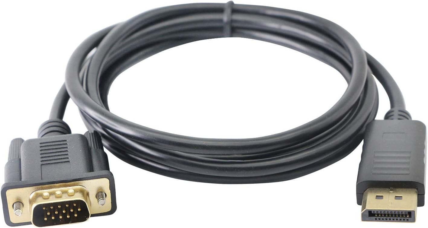 XMSJSIY DisplayPort to VGA Adapter Display Port Male to VGA Male Cable Connector 1080p for Monitor Desktop,Laptop,PC,HDTV and More - Image 3