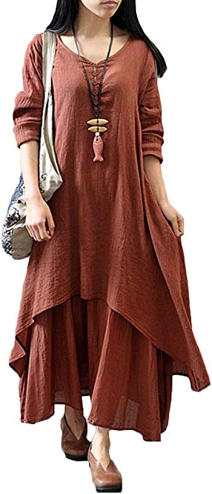 maxi dress layered